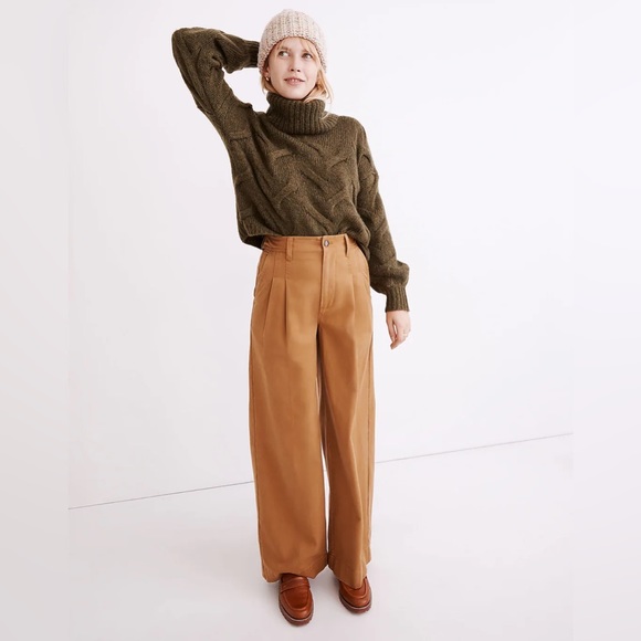 Madewell Sweaters - Somervell Modern Cable Turtleneck Sweater in Heather Basil Size XS